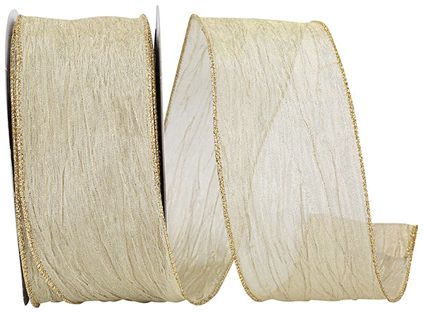 Crushed Mesh Elegance Wired Edge Ribbon