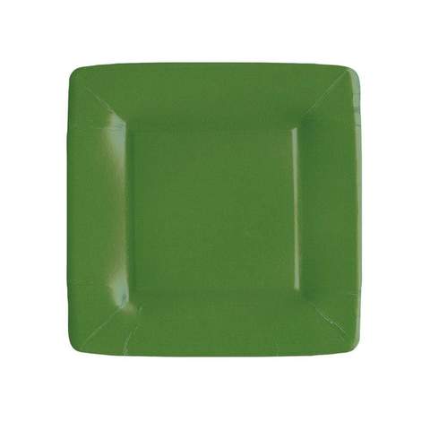 Hunter Green square paper salad or dessert plate.