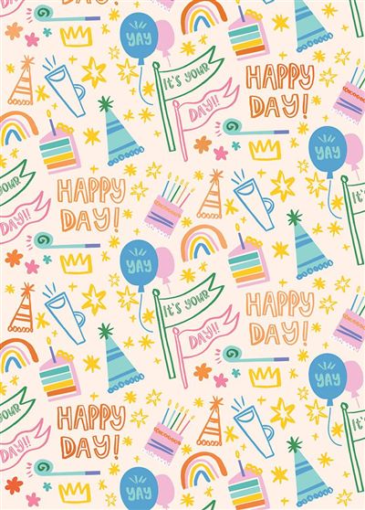 Happy Day Doodles greeting card featuring a colorful doodle-style illustration with playful patterns and cheerful design details.