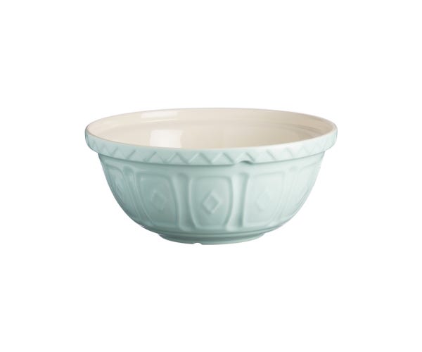 Color Mix S18 mixing bowl with distinct exterior patterned rim in a neutral color.