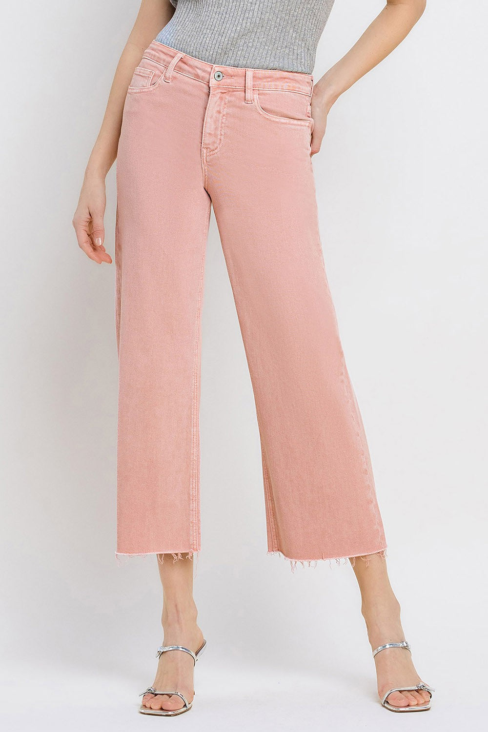 Stella High Rise Crop Wide Leg Jeans