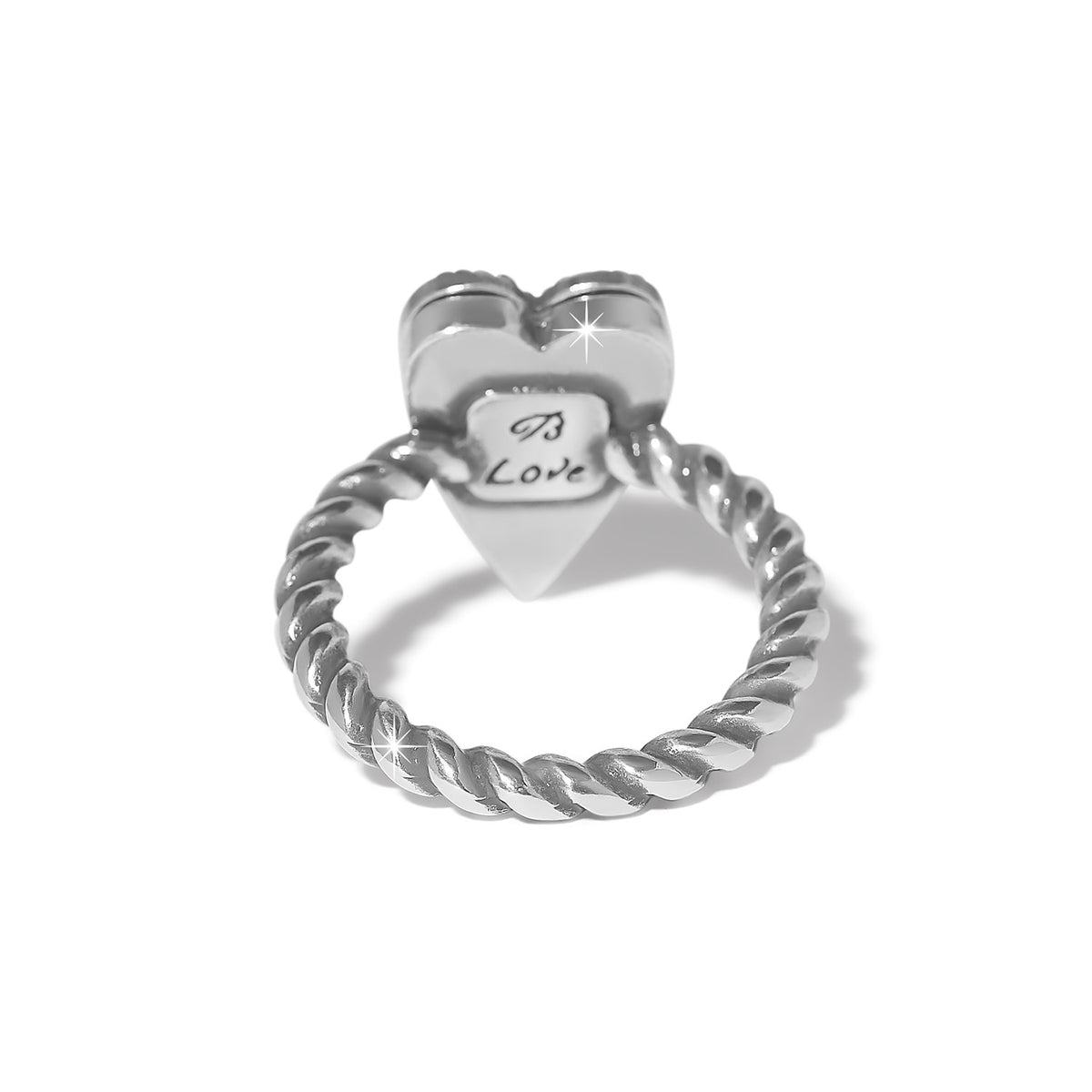 Silver-plated blue ring with fine quality crystals in a silver-blue finish.
