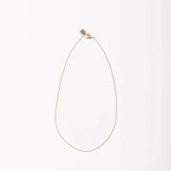 Adjustable gold-plated Luxe charm bar necklace with a sleek rectangular pendant.