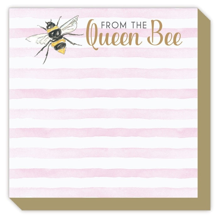 Handpainted Luxe notepad with gilded gold edges on heavy card stock.