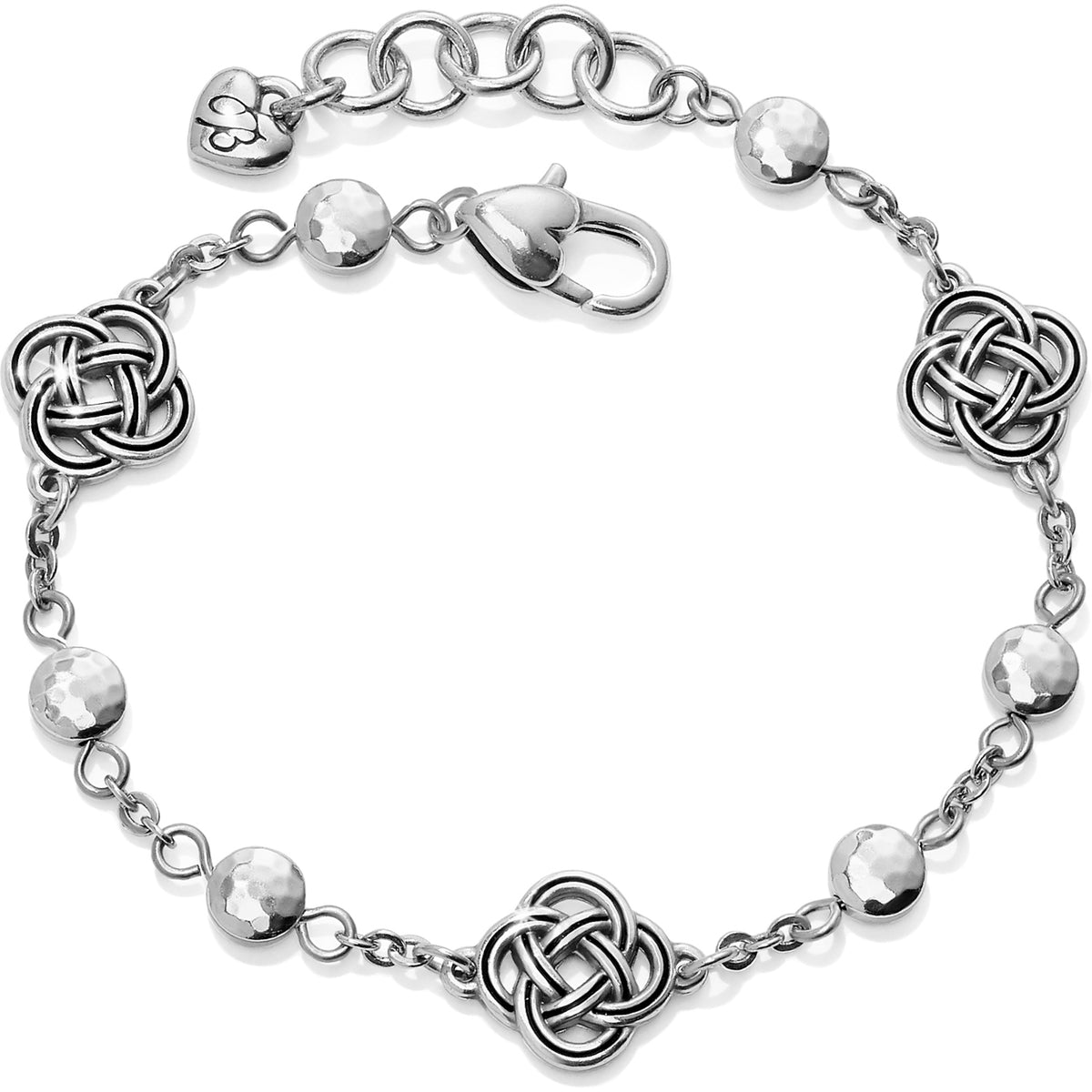 Silver-plated Interlok Petite Station bracelet with lobster claw closure