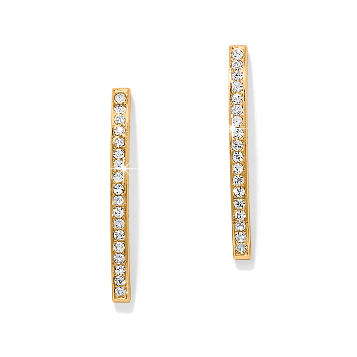Meridian Geo Bar Post Earrings in silver-toned metal with a sleek geometric flat disc silhouette.