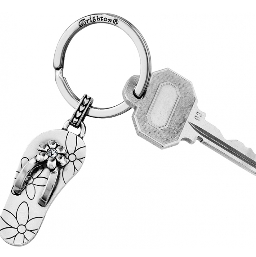 Silver plated fine-quality crystal Dixie Key Fob measuring three-quarters inch wide by three and a half inches tall.