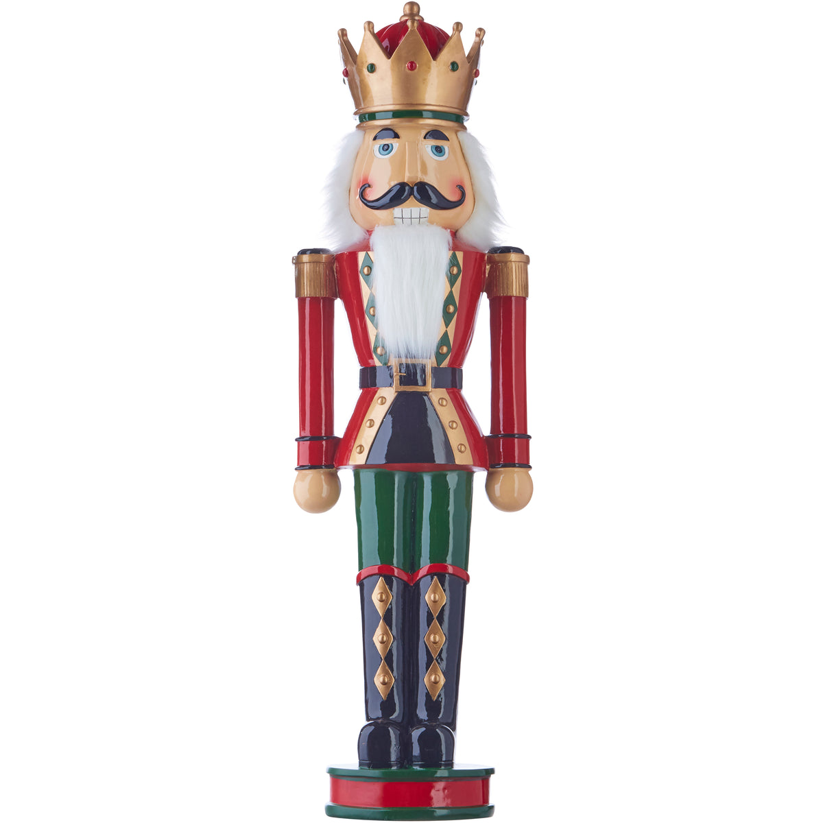37-inch resin nutcracker with a classic soldier silhouette in dark tones.