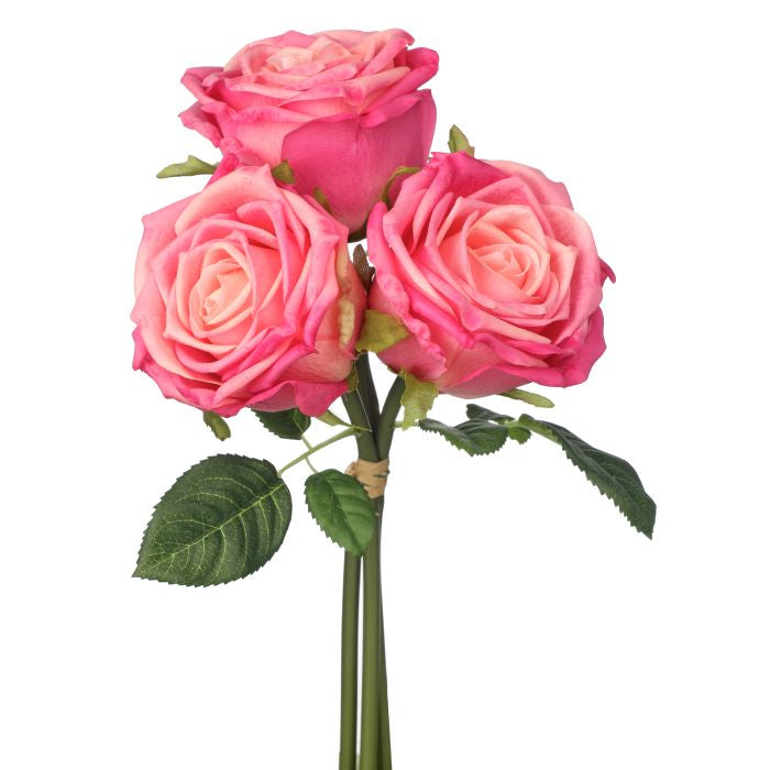 Nat Touch Rose Bundle X3 bundle featuring three 16-inch long rose-shaped bath sponges in a soft pink hue.