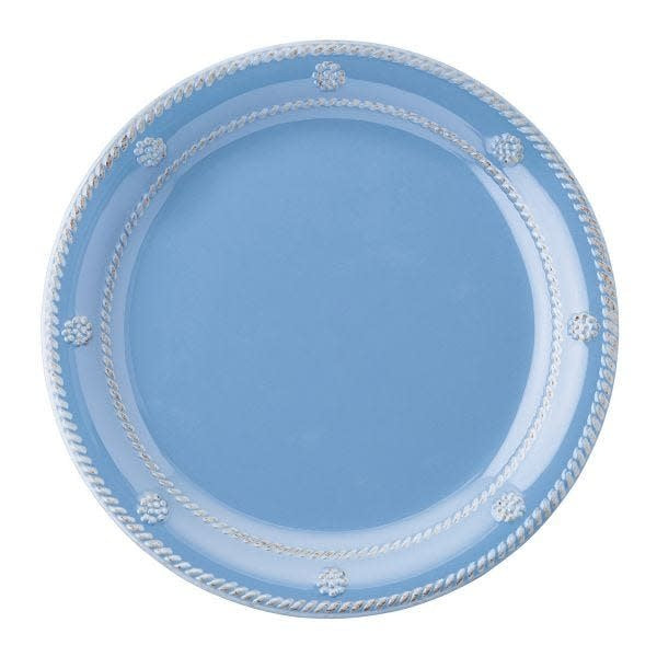Berry & Thread chambray blue melamine dessert plate with iconic motif pattern