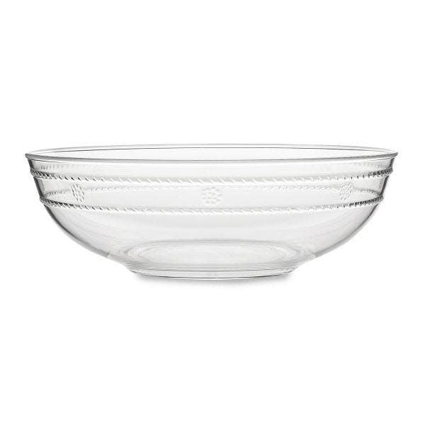 Isabella acrylic serving bowl in bohemian motif with geometric pattern
