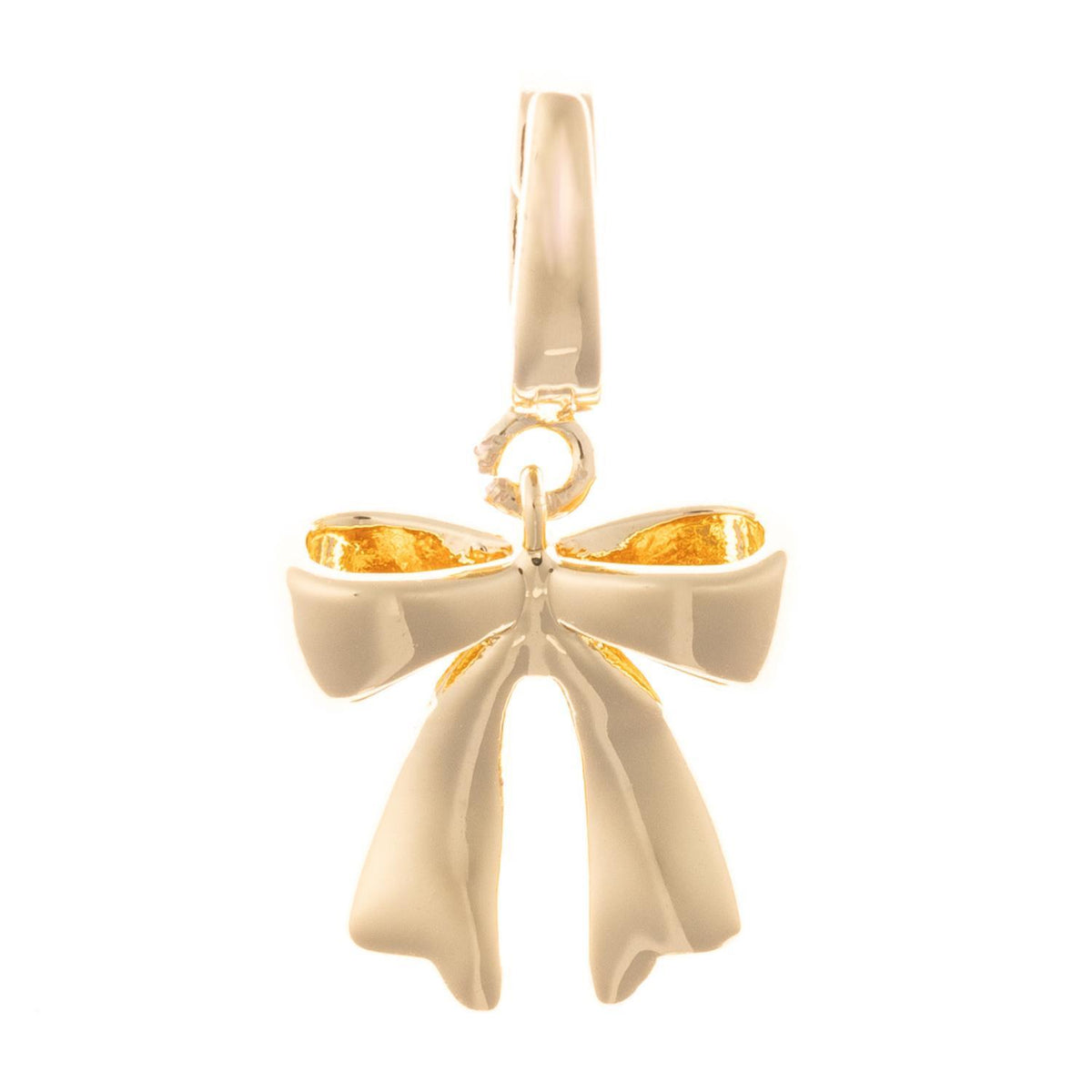 Gold-plated Lover Charm necklace detail showing a heart-shaped pendant with engraved text.