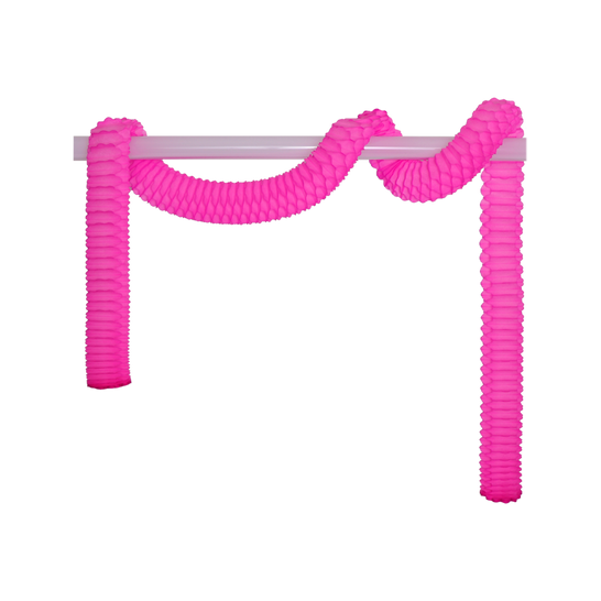 Streamer Garland with bright colors made from sustainable paper