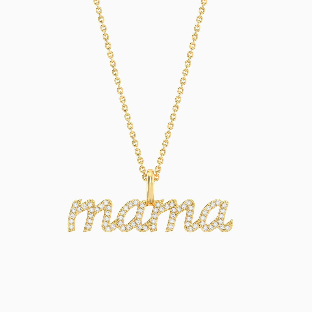 Waterproof Love You Mama Pendant Necklace