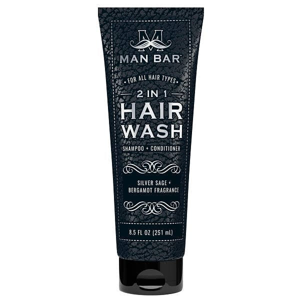 Silver Sage Man Bar 2-in-1 hair wash bar with bergamot scent.