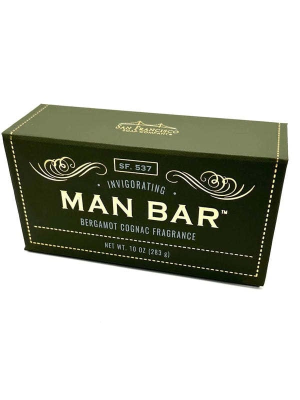 Man Bar Bergamot Cognac soap bar with masculine fragrance