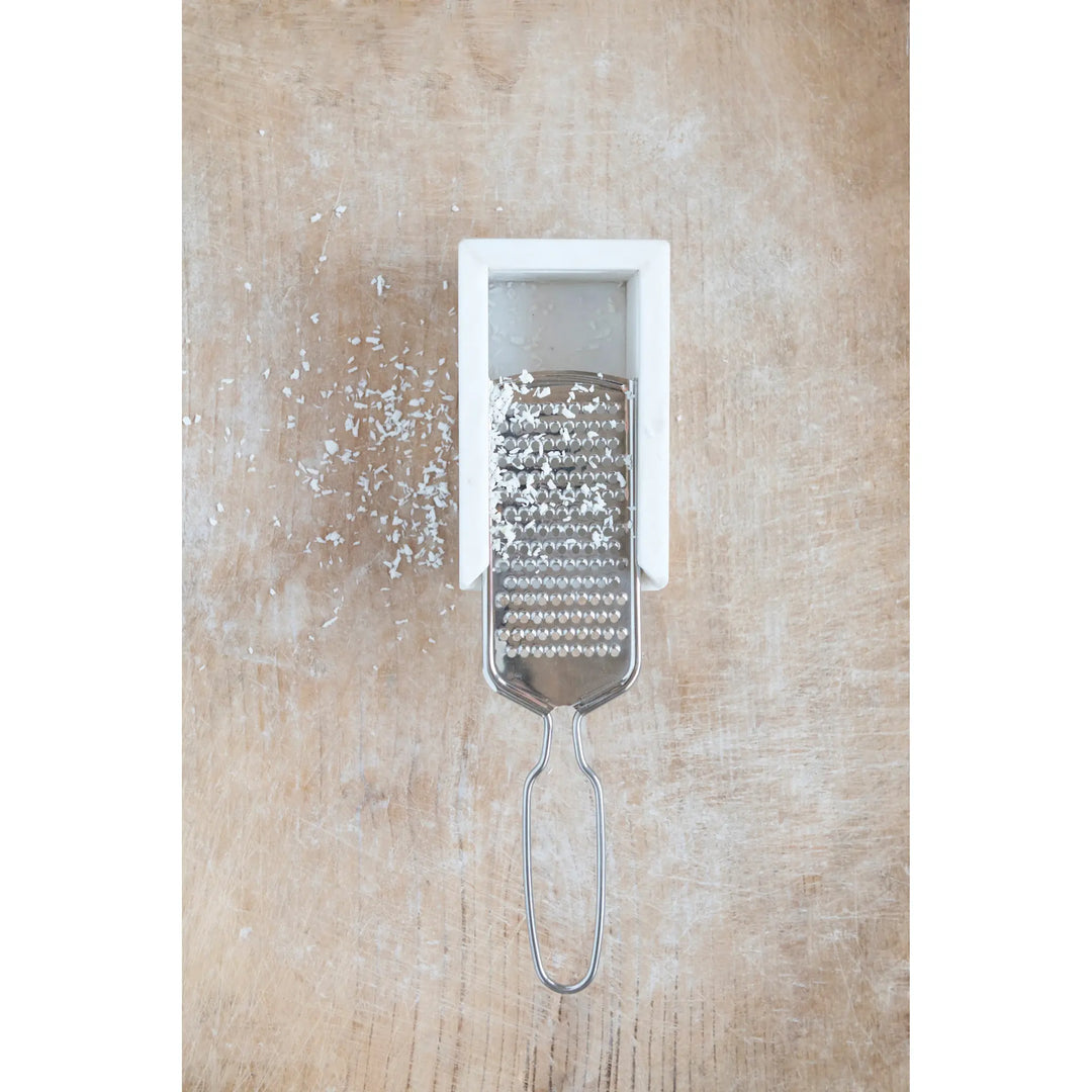 Marble & Stainless Steel Cheese Grater