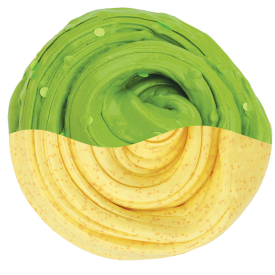 Tin containing Mashups Scentsory Duos putty in popcorn and pickle shapes made from non-toxic silicone.