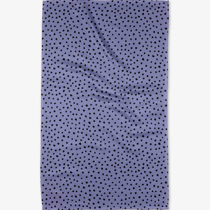 Recycled polyester waffle weave tea towel with single-sided print
