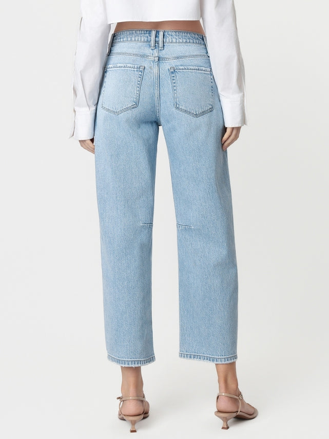Kate High Rise Light Wash Wide Barrel Jeans