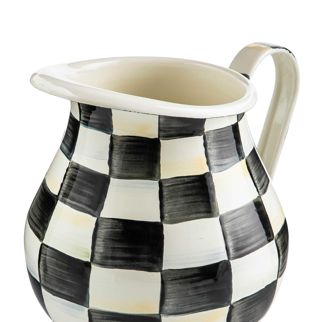 Courtly Check Enamel Pitcher