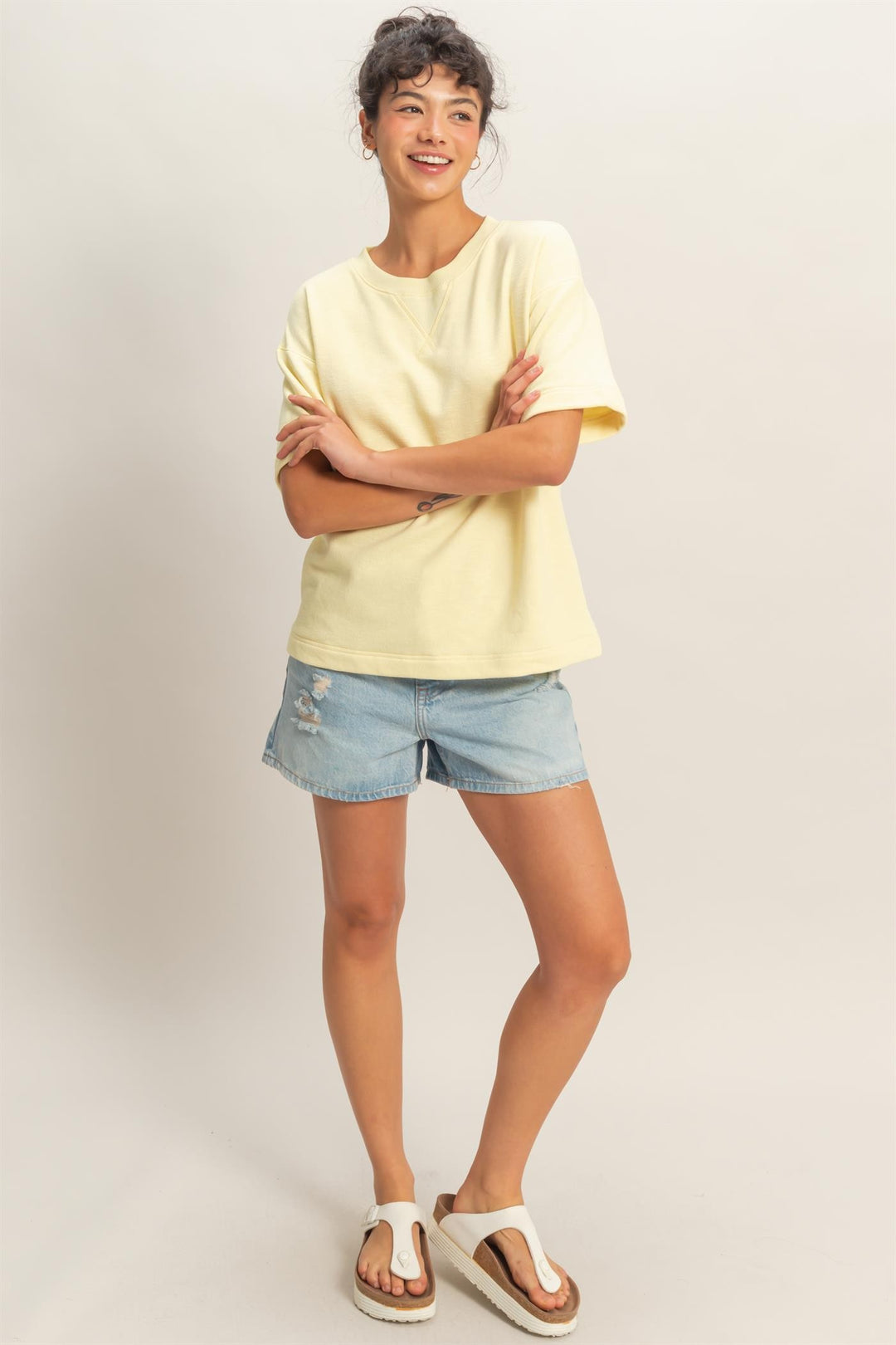 Airine Crew Neck Short Sleeve Top