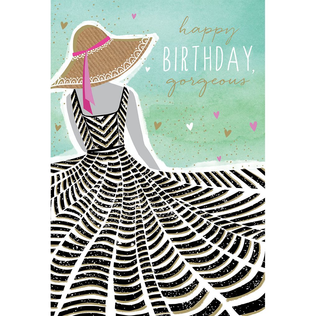 Sara Miller birthday dress in foil finish with flowing silhouette