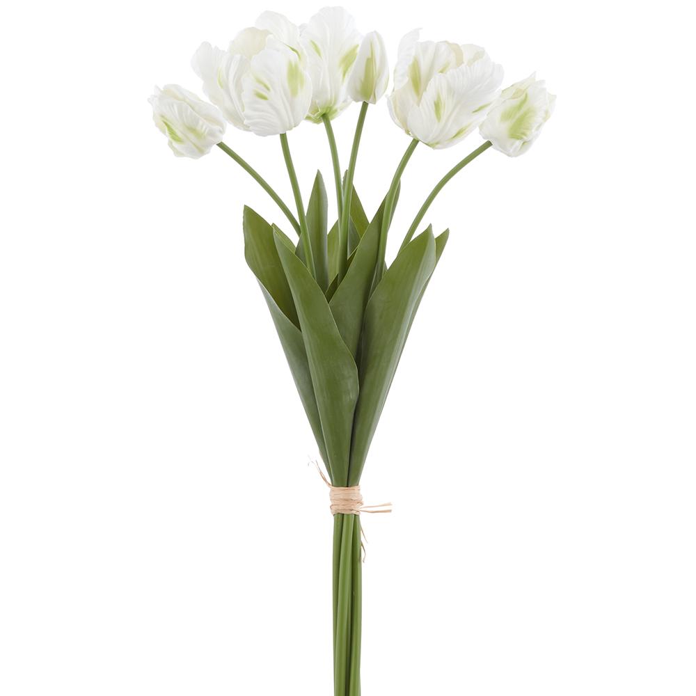 Real touch parrot tulip bundle with Eva plastic petals on iron wire stems