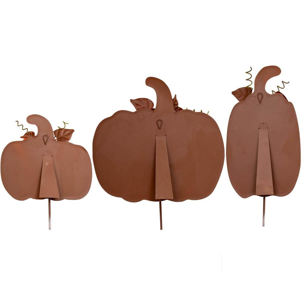 Medium orange ribbon pumpkin with a decorative bow on the stem.