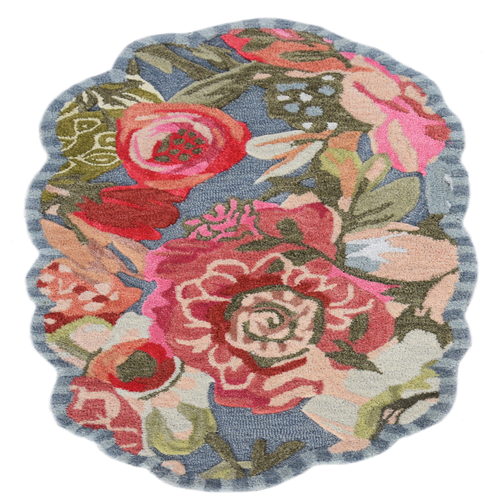 Mackenzie Childs Sea Garden Floral 2’3” X 3’9” Rug