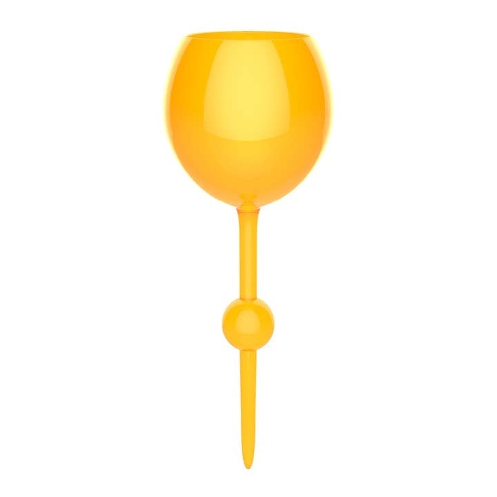 Yellow Original Beach Glass tumbler with a natural rim texture