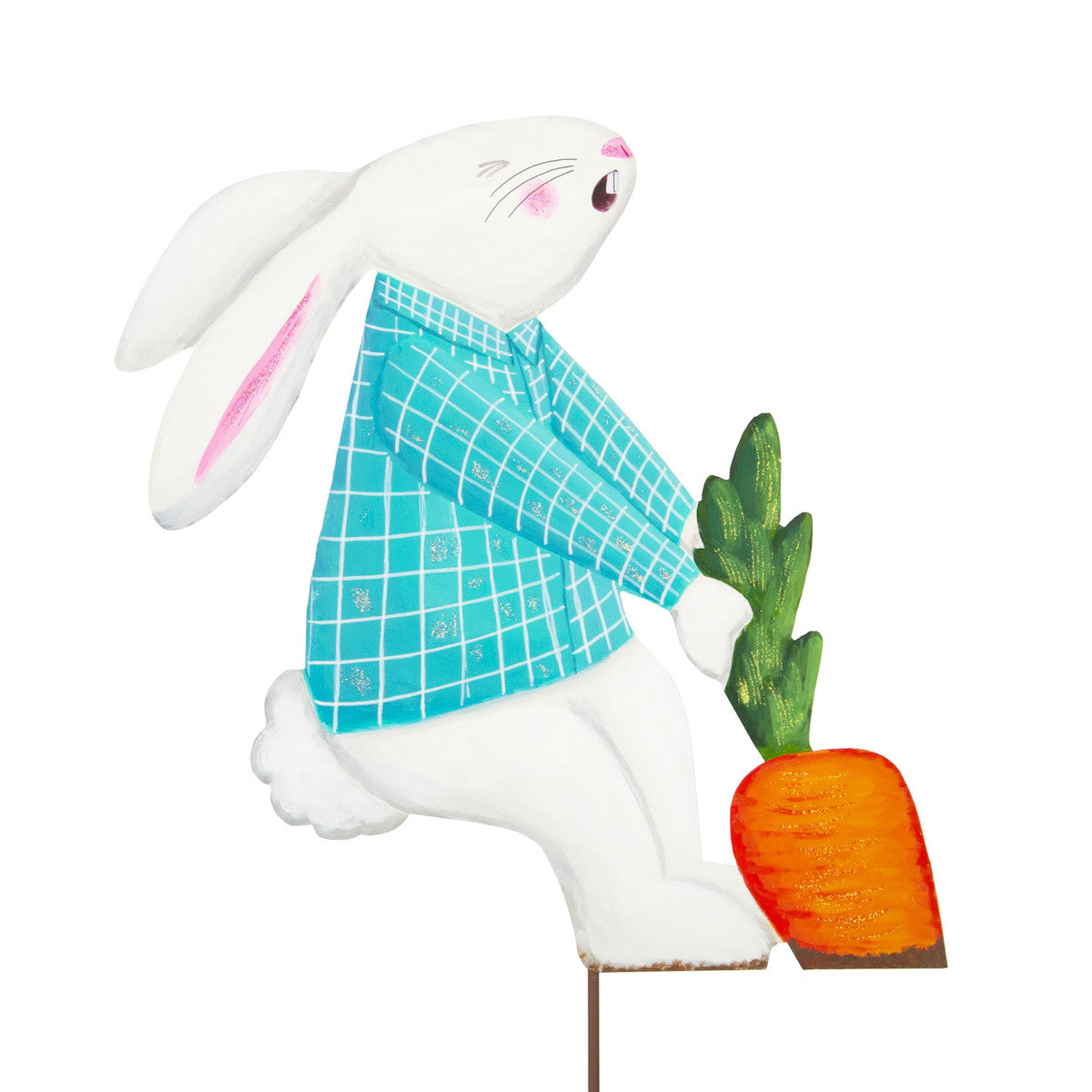 Stubborn Carrot wooden cutting board with a natural wood grain pattern.
