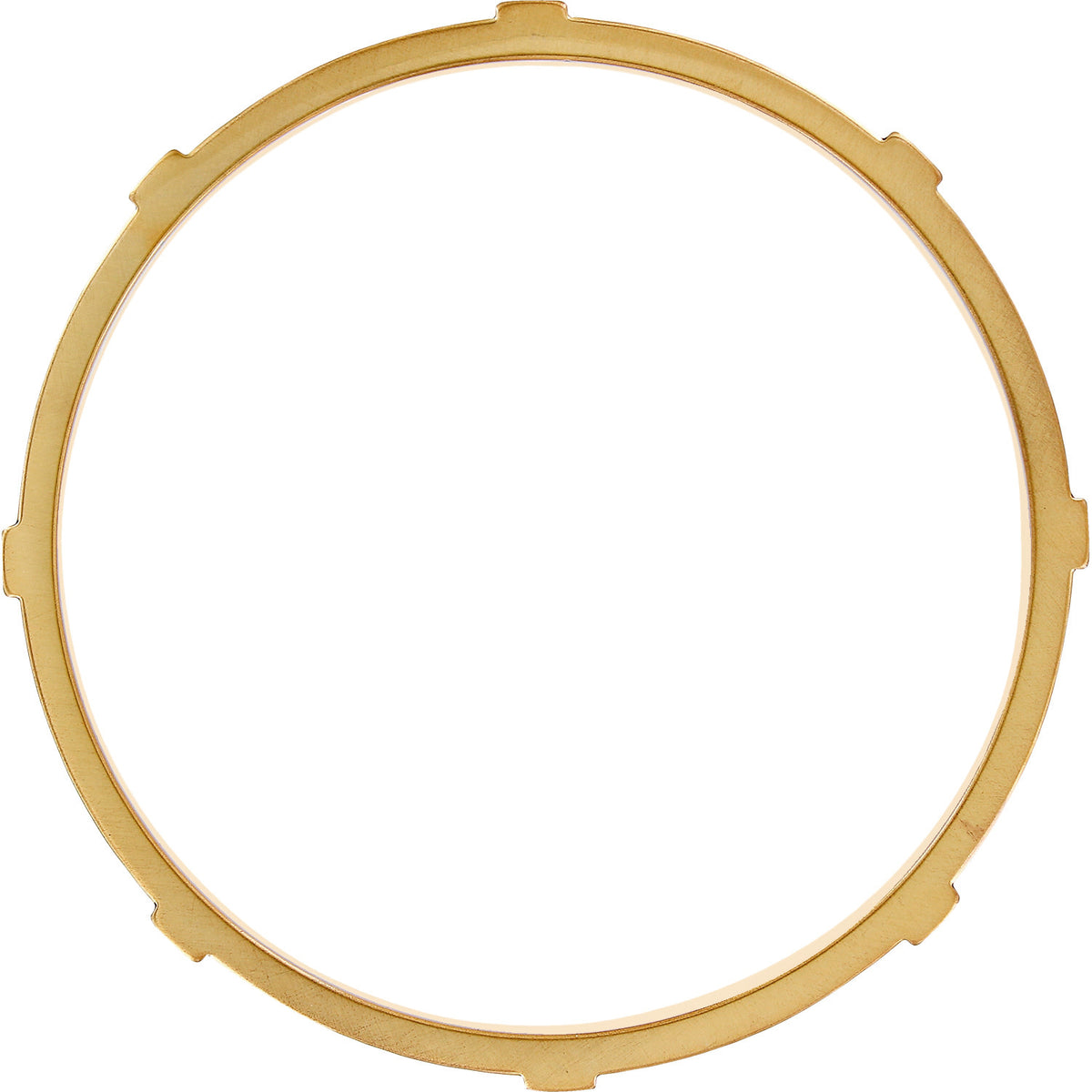 Gold plated hammered bangle with square crystal stations