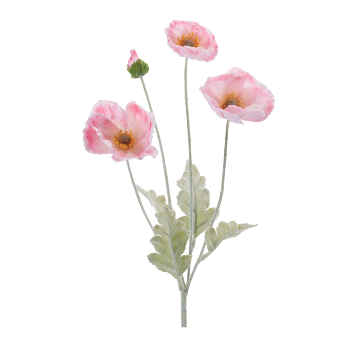 Poppy Spray fabric wall hanging featuring a tall vertical silhouette with red poppies on a dark background.