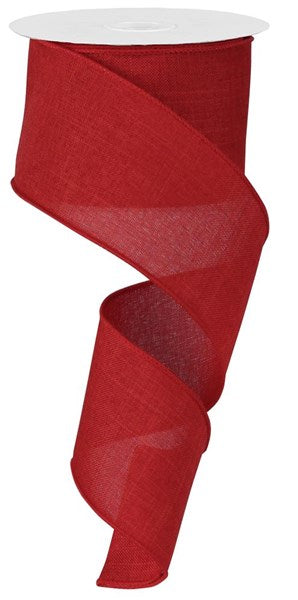 Royal burlap ribbon roll made of polyester with a textured fabric appearance