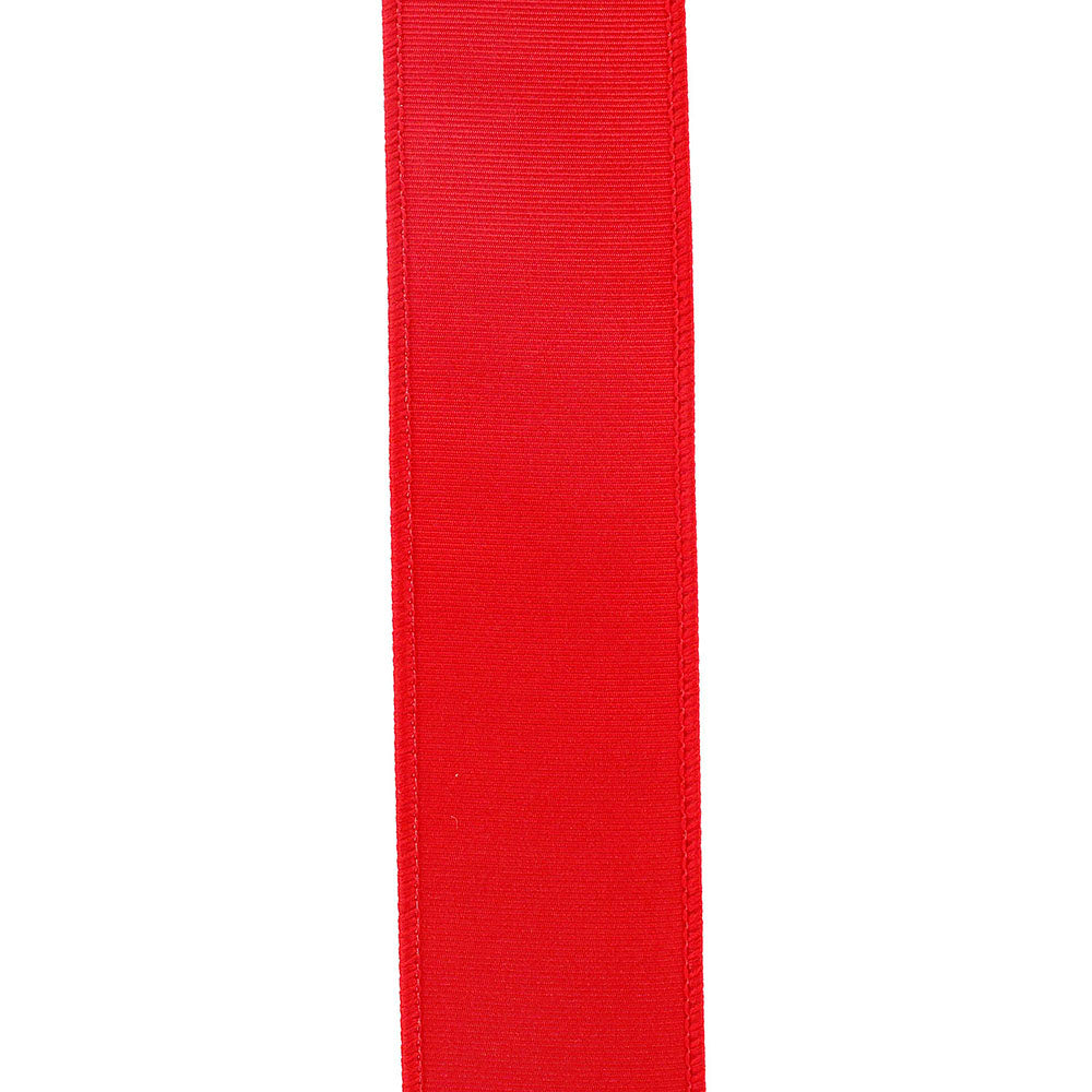 1-1/2 inch red grosgrain sheen ribbon with wired edges, 50 yards.