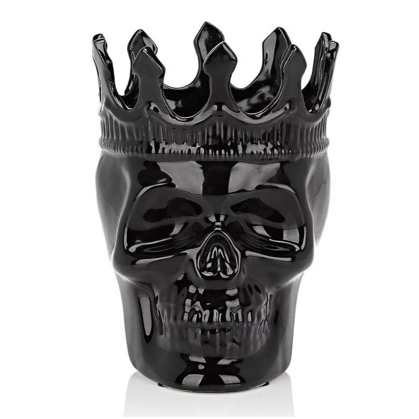 Black Dantés Skull in Secret Sucré candle with a skull pattern silhouette