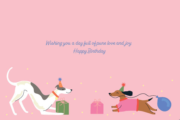 Birthday card with spinning wheel die-cut revealing moving elements inside.