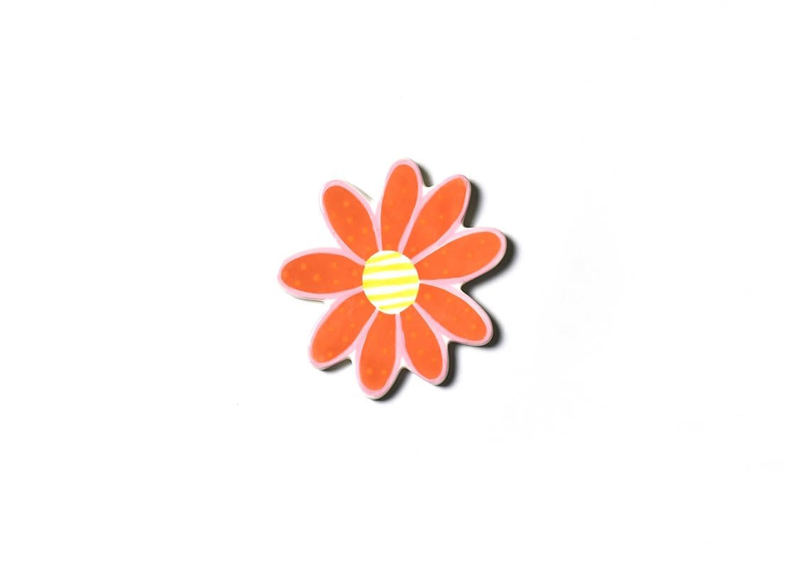 Ceramic mini attachment with hook-and-loop fastener in a daisy flower pattern.