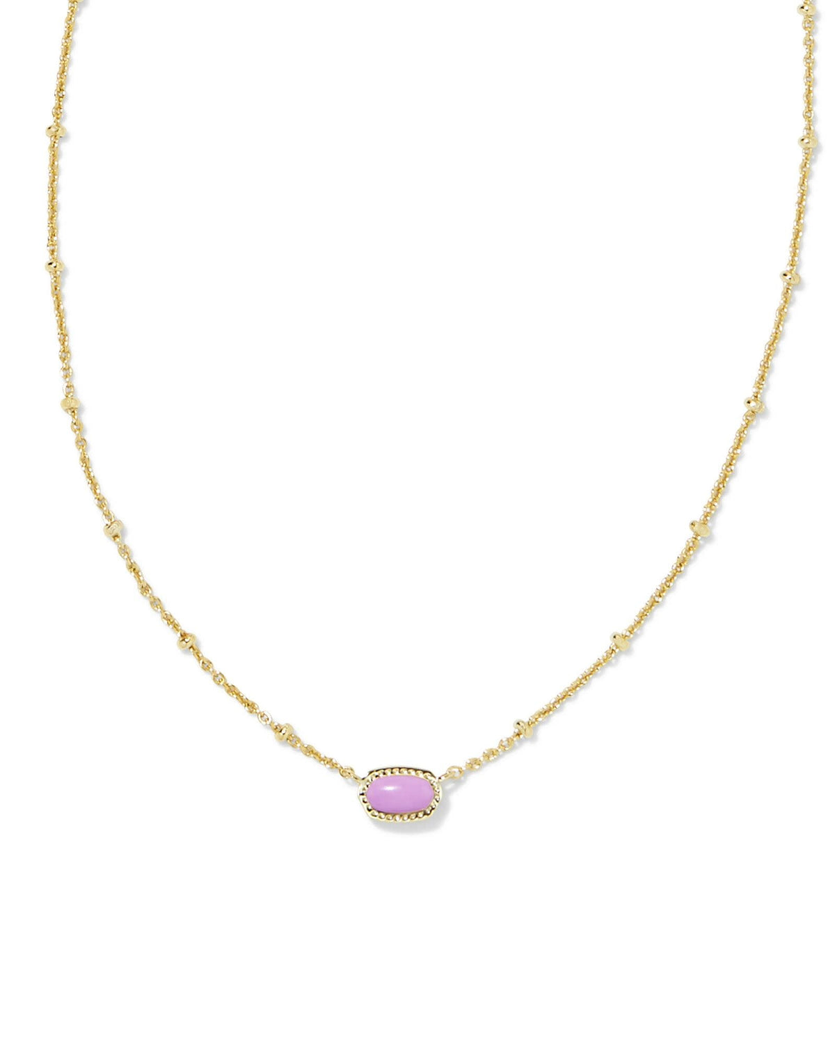 Mini Elisa Satellite short pendant necklace in gold over brass with a lobster clasp.