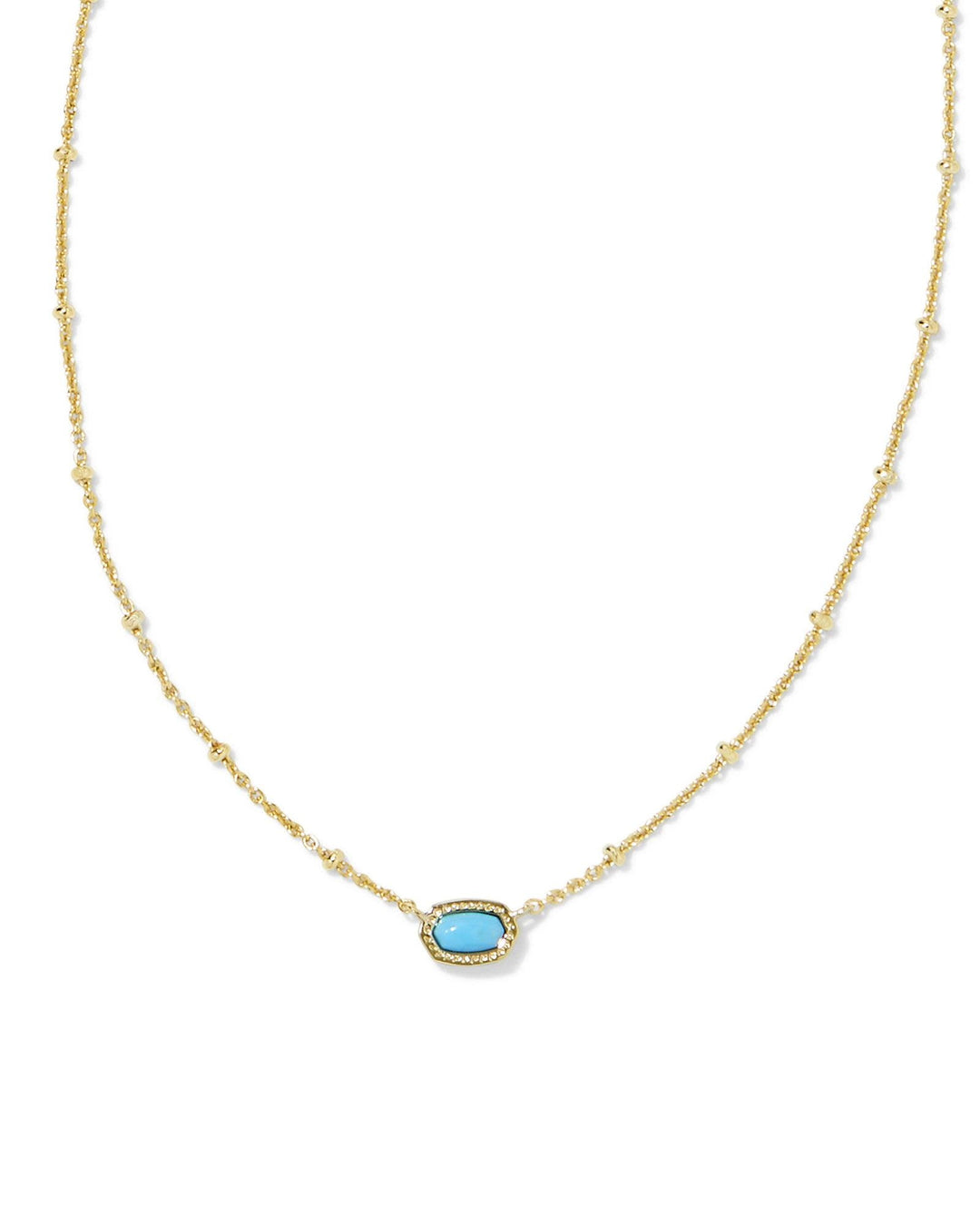 Mini Elisa Satellite Short Pendant Gold Necklace