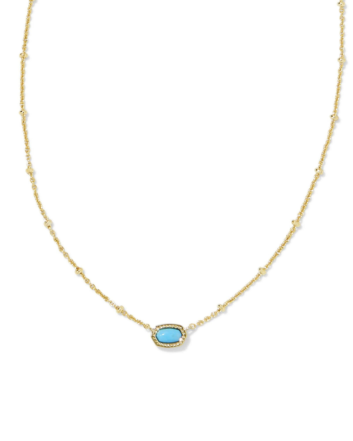 Mini Elisa Satellite short pendant necklace in gold with lobster clasp