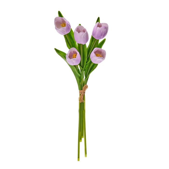 14” Pu Spring Tulip Bundle X5