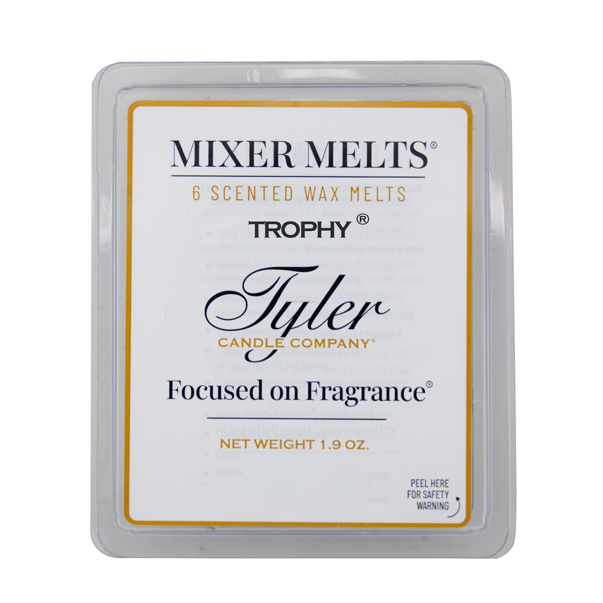 Tyler Candle Company Trophy Mixer Melts, 6 scented wax melts, 1.9 oz package.