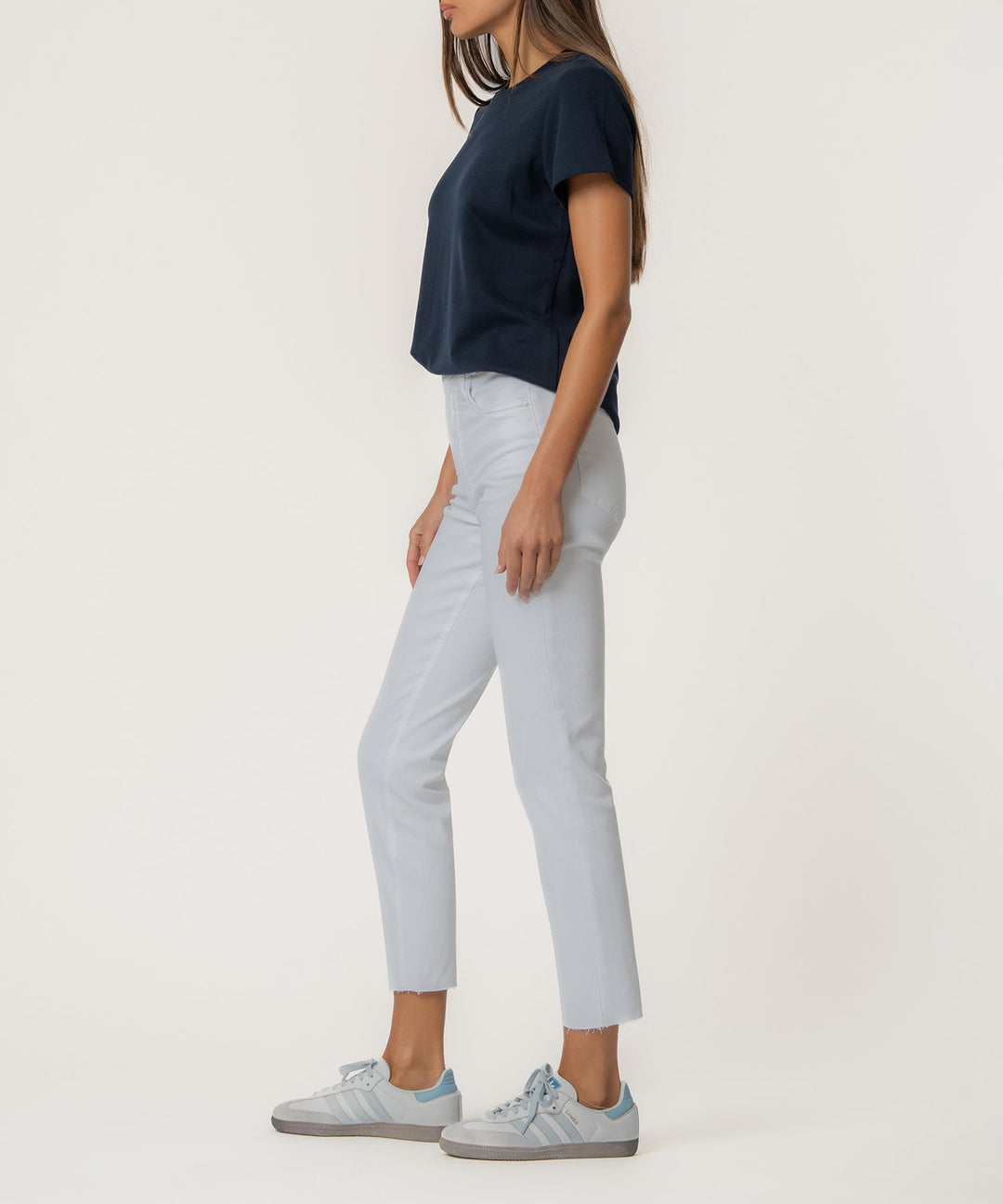 Rachael High Rise Fab Ab Mom Raw Hem