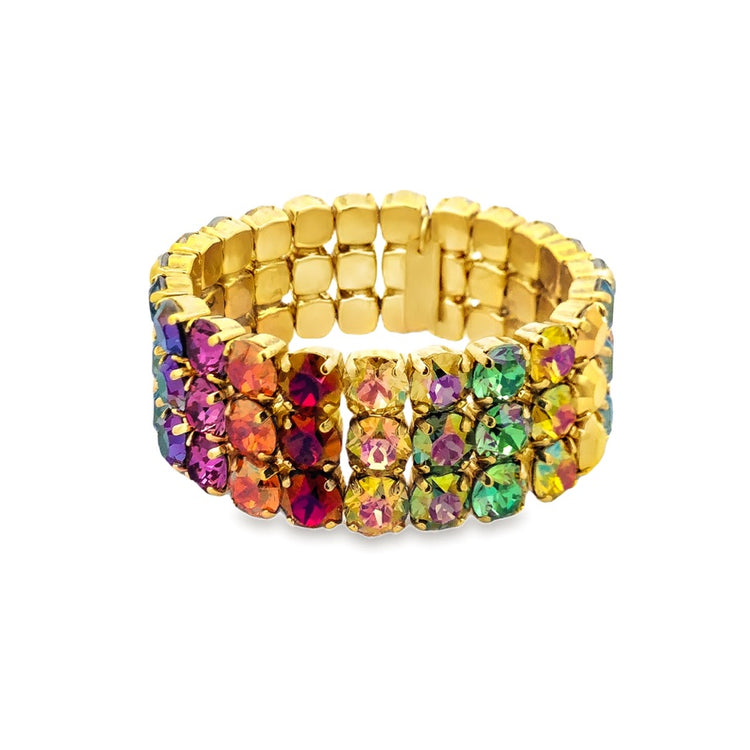 Olivia 3 Strand Stretch Bracelet in Bohemian Wonderland