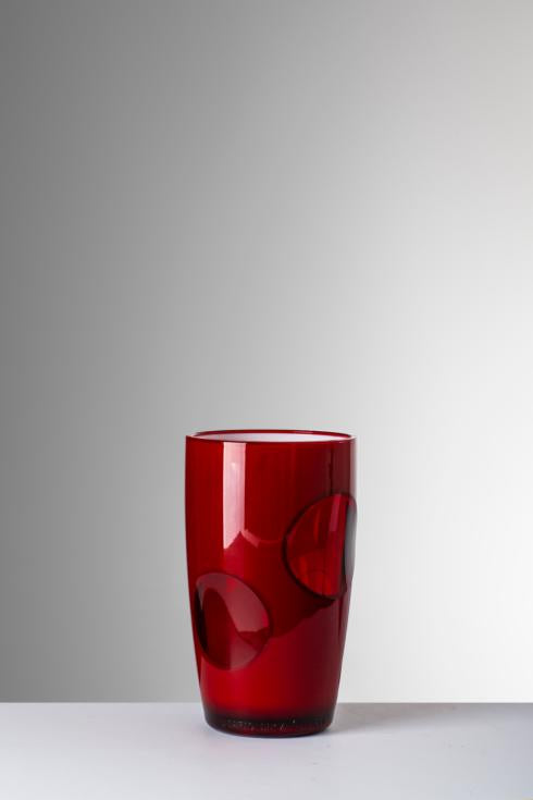 Fisheye Highball glass with a wide bowl shape, clear material, and handwash finish.