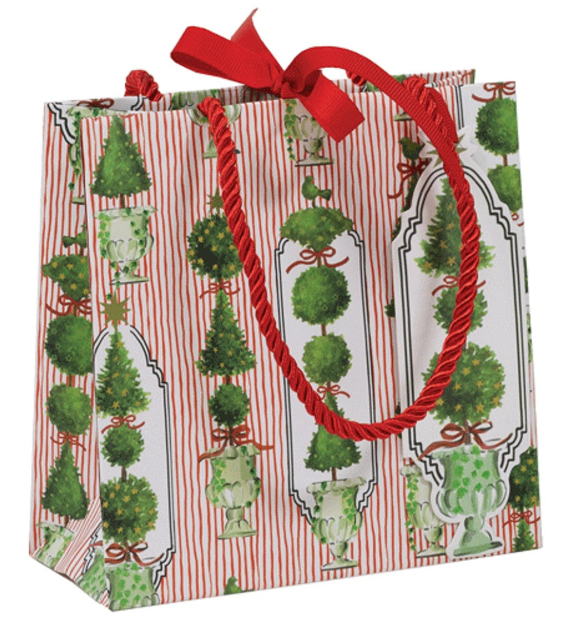 Small gift bag with strong handles printed on durable paper.