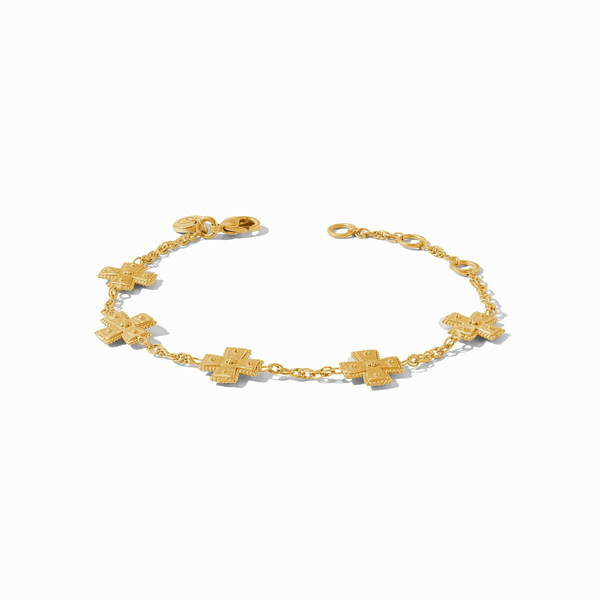 Adjustable Canterbury Delicate Bracelet in gold plate with lobster clasp closure.