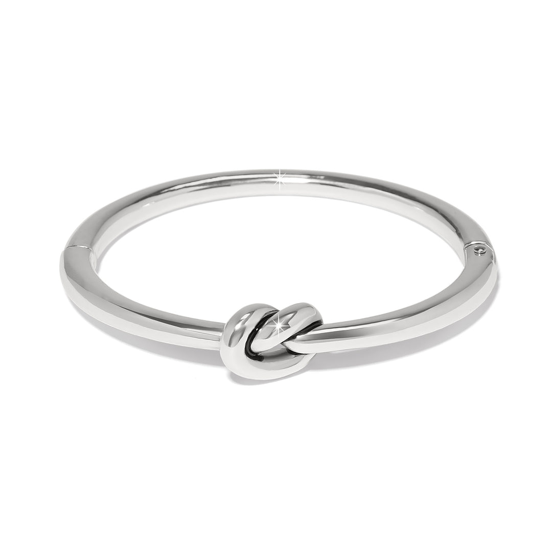 Interlok Single Knot Hinged Bangle Silver